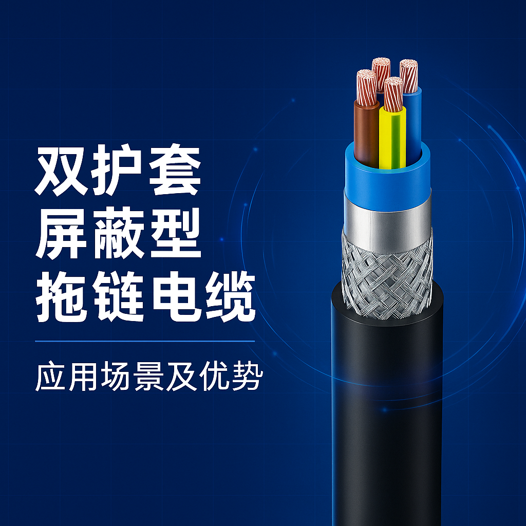 雙護套屏蔽型拖鏈電纜應用場景及優勢