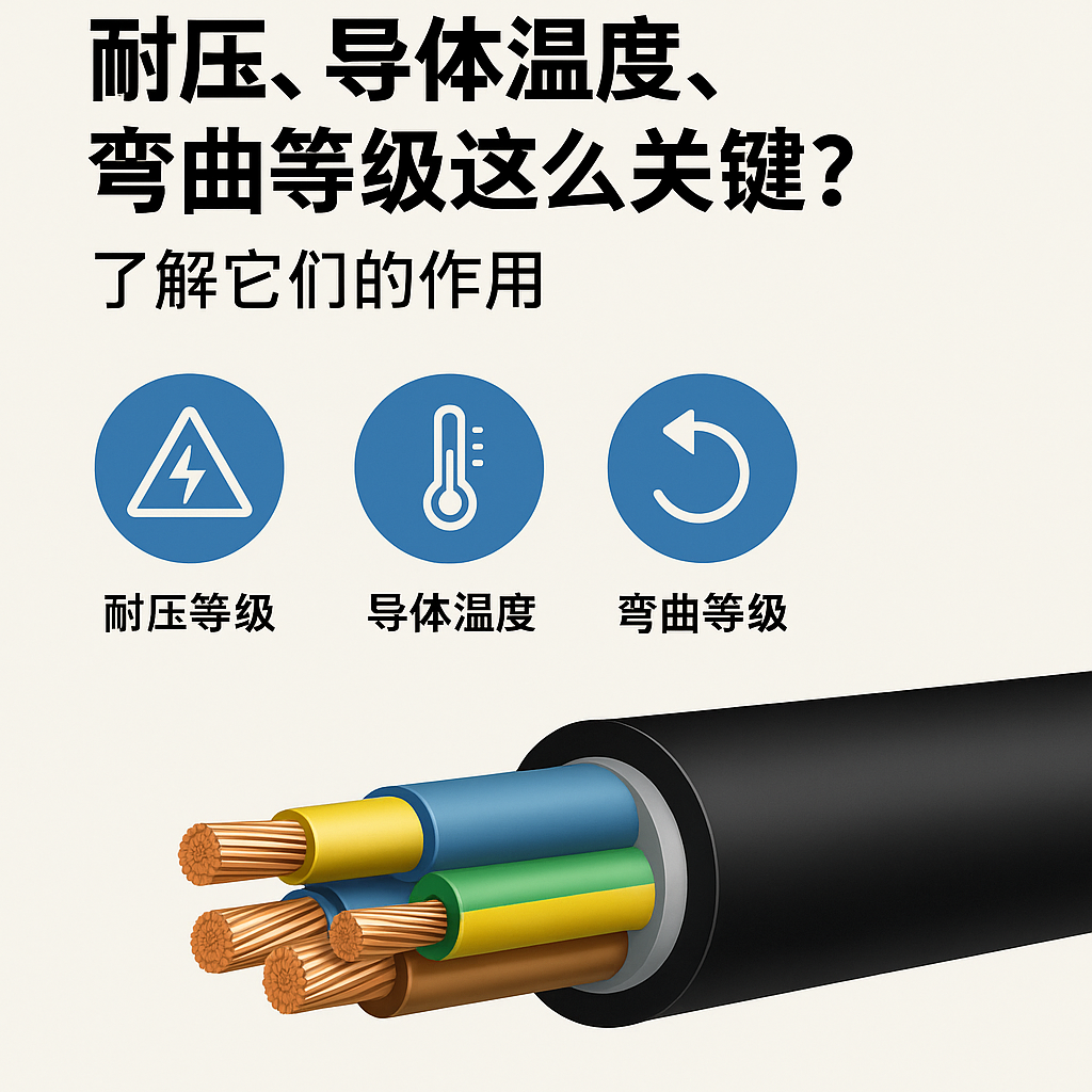 為（wéi）什麽充（chōng）電電纜的耐壓、導體溫度、彎曲等級這（zhè）麽關鍵？了解它們的作用